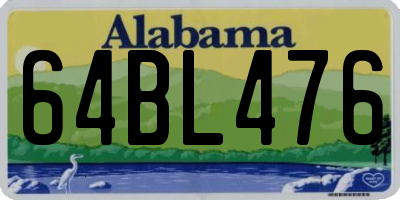 AL license plate 64BL476