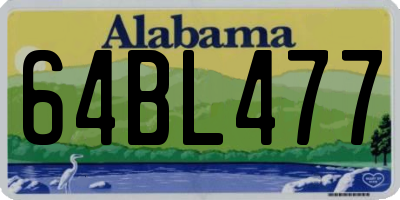 AL license plate 64BL477