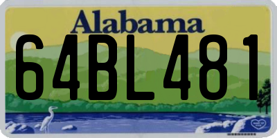 AL license plate 64BL481