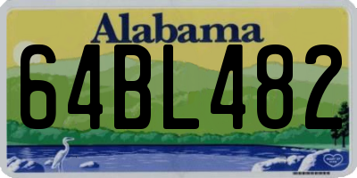 AL license plate 64BL482