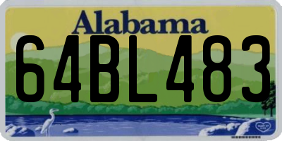 AL license plate 64BL483