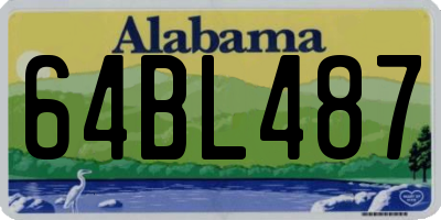 AL license plate 64BL487