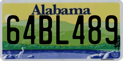 AL license plate 64BL489