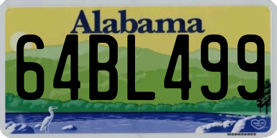 AL license plate 64BL499