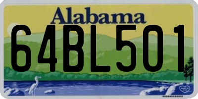 AL license plate 64BL501
