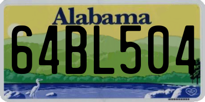 AL license plate 64BL504