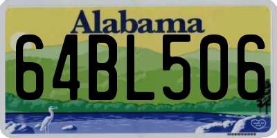 AL license plate 64BL506