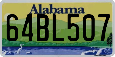 AL license plate 64BL507
