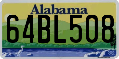 AL license plate 64BL508