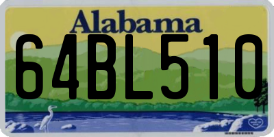 AL license plate 64BL510