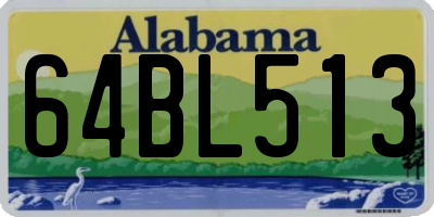 AL license plate 64BL513