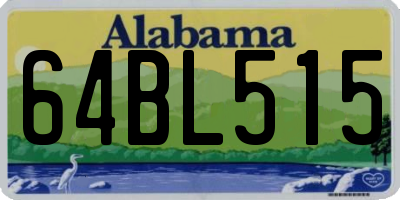 AL license plate 64BL515