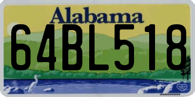 AL license plate 64BL518