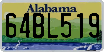 AL license plate 64BL519