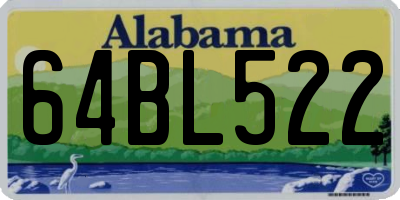 AL license plate 64BL522