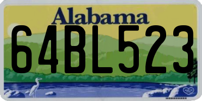 AL license plate 64BL523