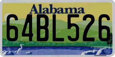 AL license plate 64BL526