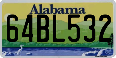 AL license plate 64BL532
