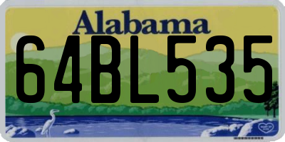 AL license plate 64BL535