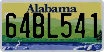 AL license plate 64BL541