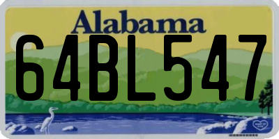 AL license plate 64BL547