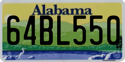 AL license plate 64BL550