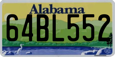 AL license plate 64BL552