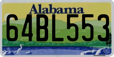 AL license plate 64BL553