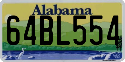 AL license plate 64BL554