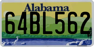 AL license plate 64BL562