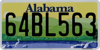 AL license plate 64BL563