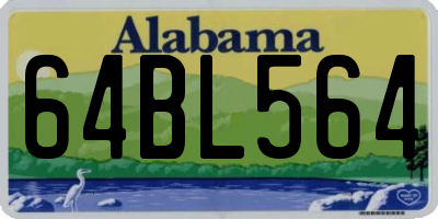 AL license plate 64BL564