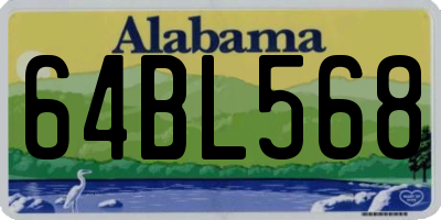 AL license plate 64BL568