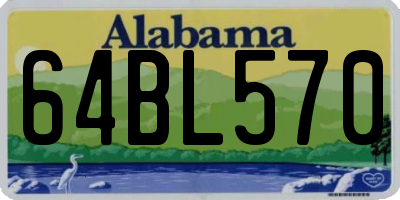 AL license plate 64BL570