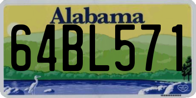 AL license plate 64BL571