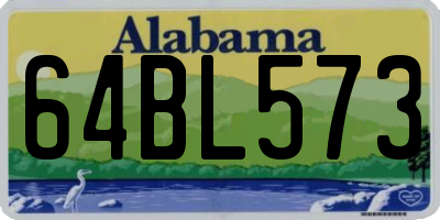AL license plate 64BL573