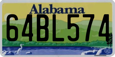 AL license plate 64BL574