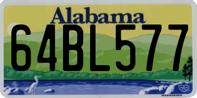 AL license plate 64BL577