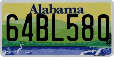AL license plate 64BL580