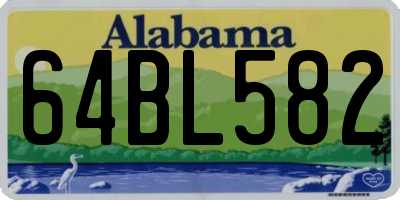 AL license plate 64BL582