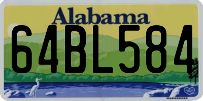 AL license plate 64BL584
