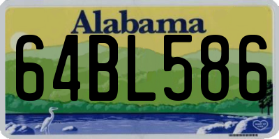 AL license plate 64BL586