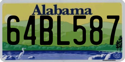 AL license plate 64BL587
