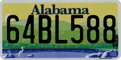 AL license plate 64BL588