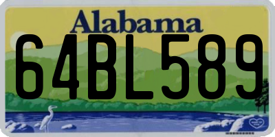 AL license plate 64BL589