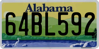 AL license plate 64BL592