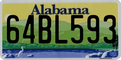 AL license plate 64BL593