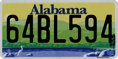 AL license plate 64BL594
