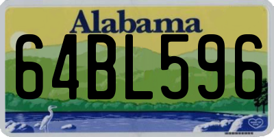 AL license plate 64BL596