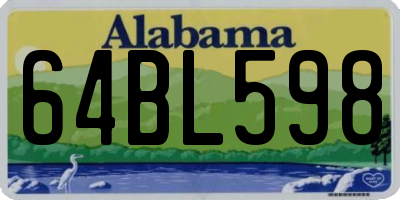 AL license plate 64BL598